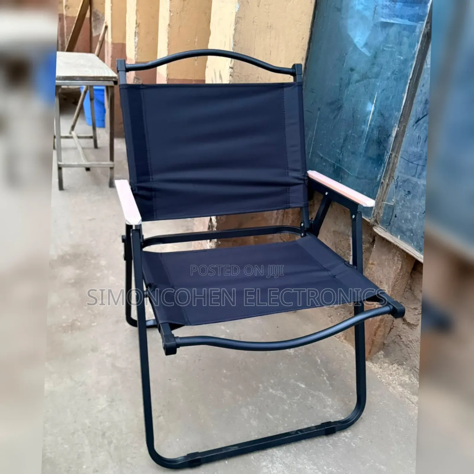 Portable Black Foldable Camping Chair