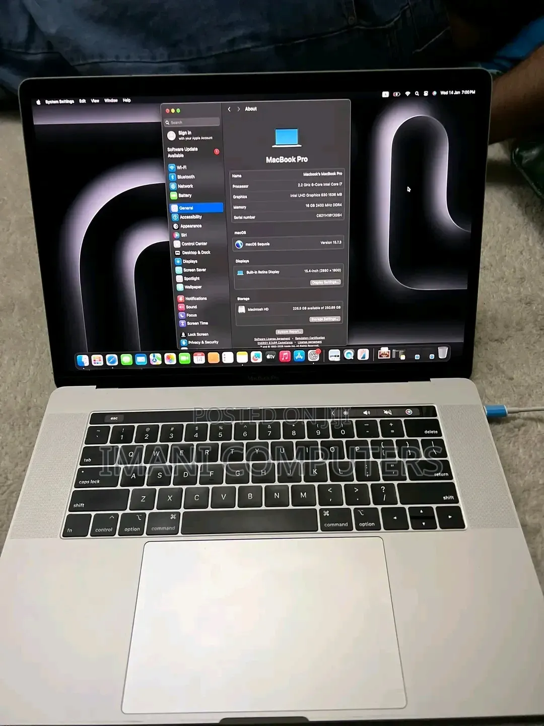 Laptop Apple MacBook Pro 2019 32GB Intel Core i7 SSD 512GB