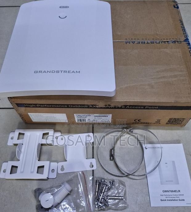 Grandstream GWN7664ELR Outdoor Access Point – High Speed Wi-Fi 6, PoE