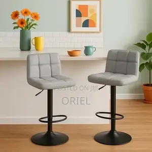 Barstool: PU Leather Adjustable Swivel Bar Stool