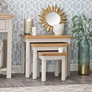 Coffee Table; Modern Wooden Nesting Tables for Living Room Interiors