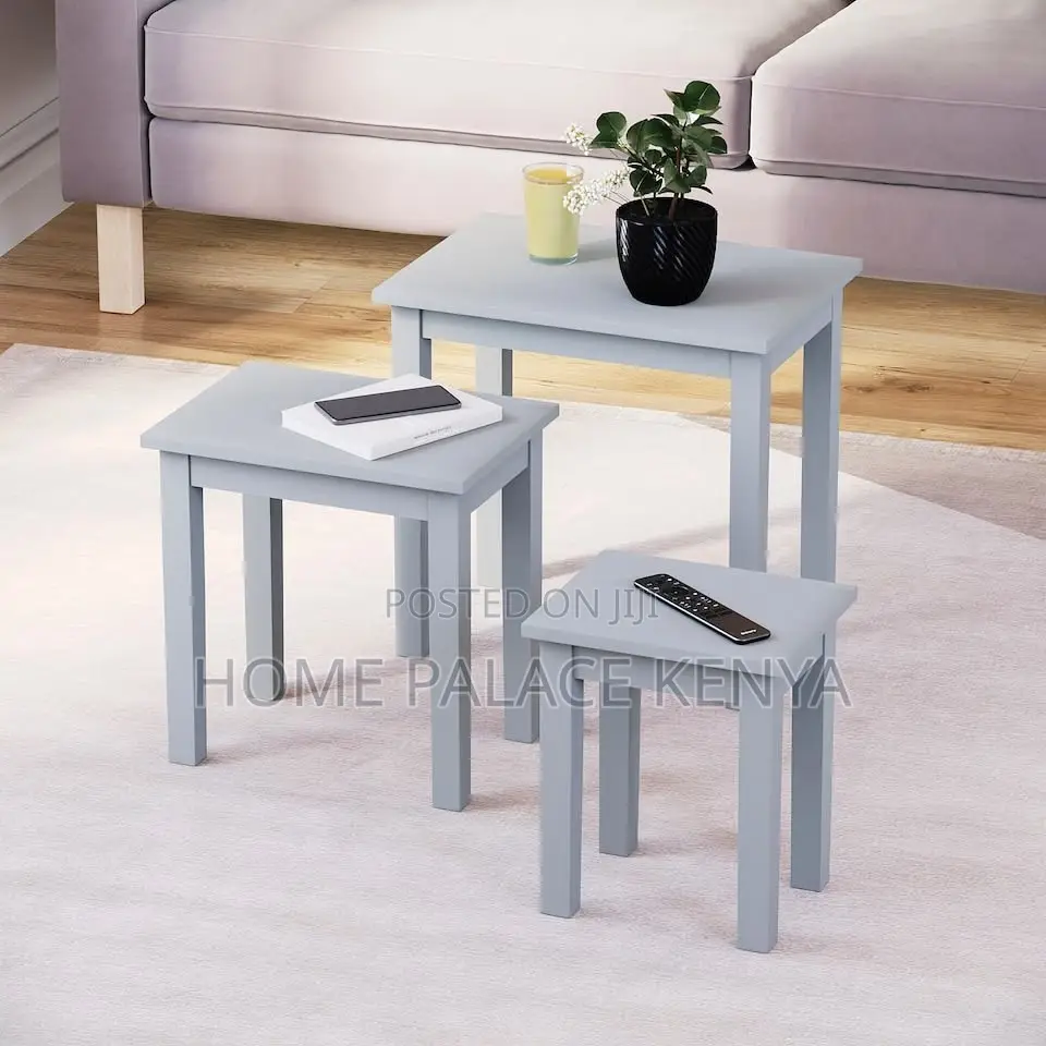 Coffee Table; Modern Wooden Nesting Tables for Living Room Interiors