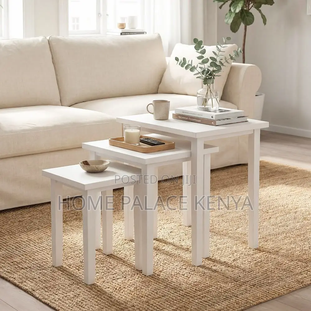 Coffee Table; Modern Wooden Nesting Tables for Living Room Interiors