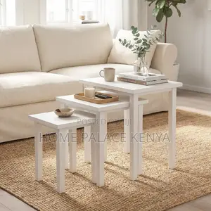 Coffee Table; Modern Wooden Nesting Tables for Living Room Interiors