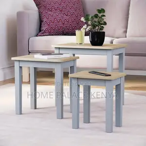 Coffee Table; Modern Wooden Nesting Tables for Living Room Interiors