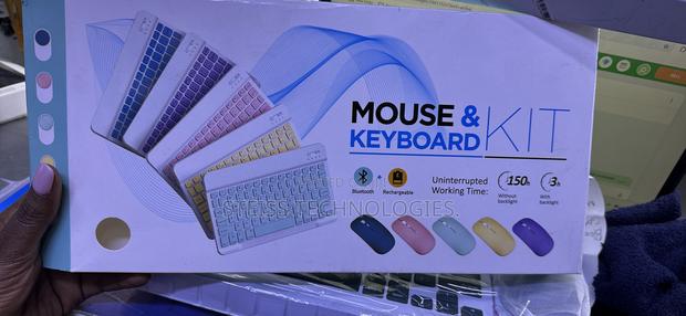 Green Wireless Mouse and Keyboard - main view