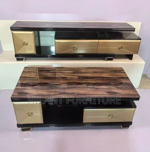 Luxury Ceramic Top Matching Coffee Table TV Stand Set