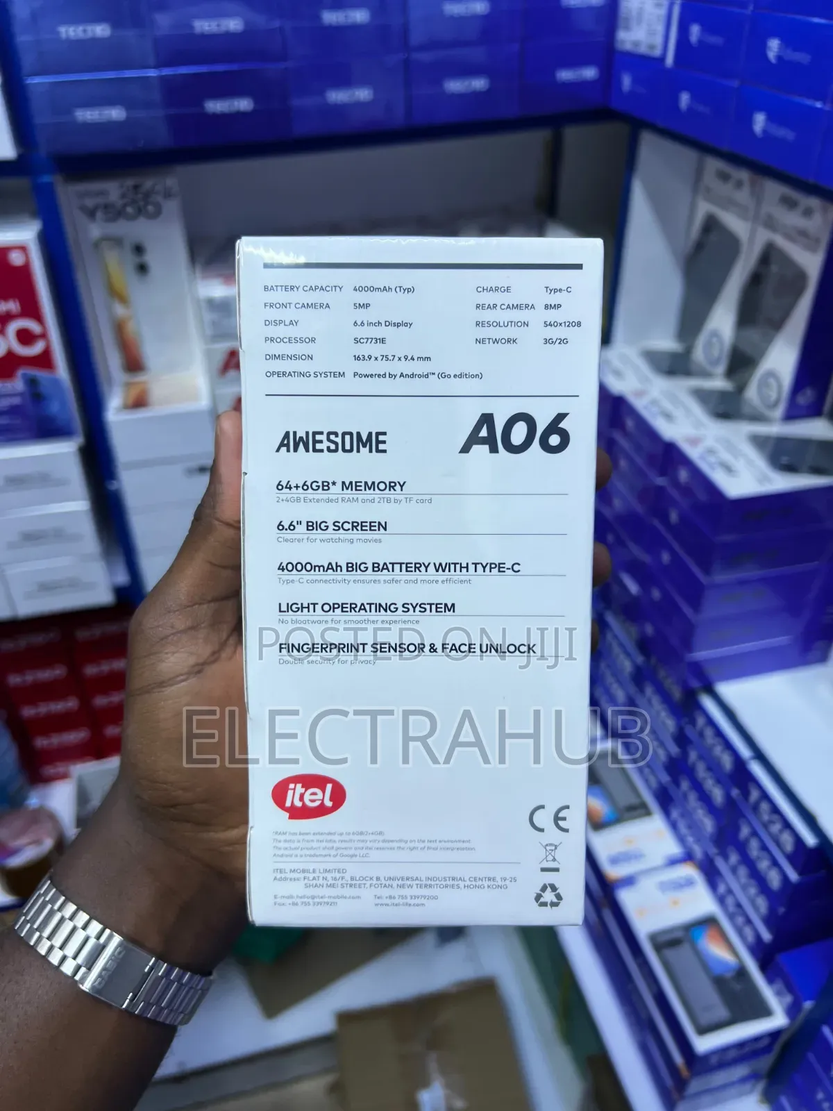 New Itel A06 64 GB Black