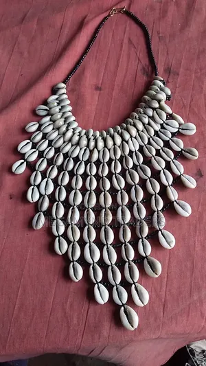 Cowrie Shell Necklace / Handcrafted African Cowrie Bib Necklace