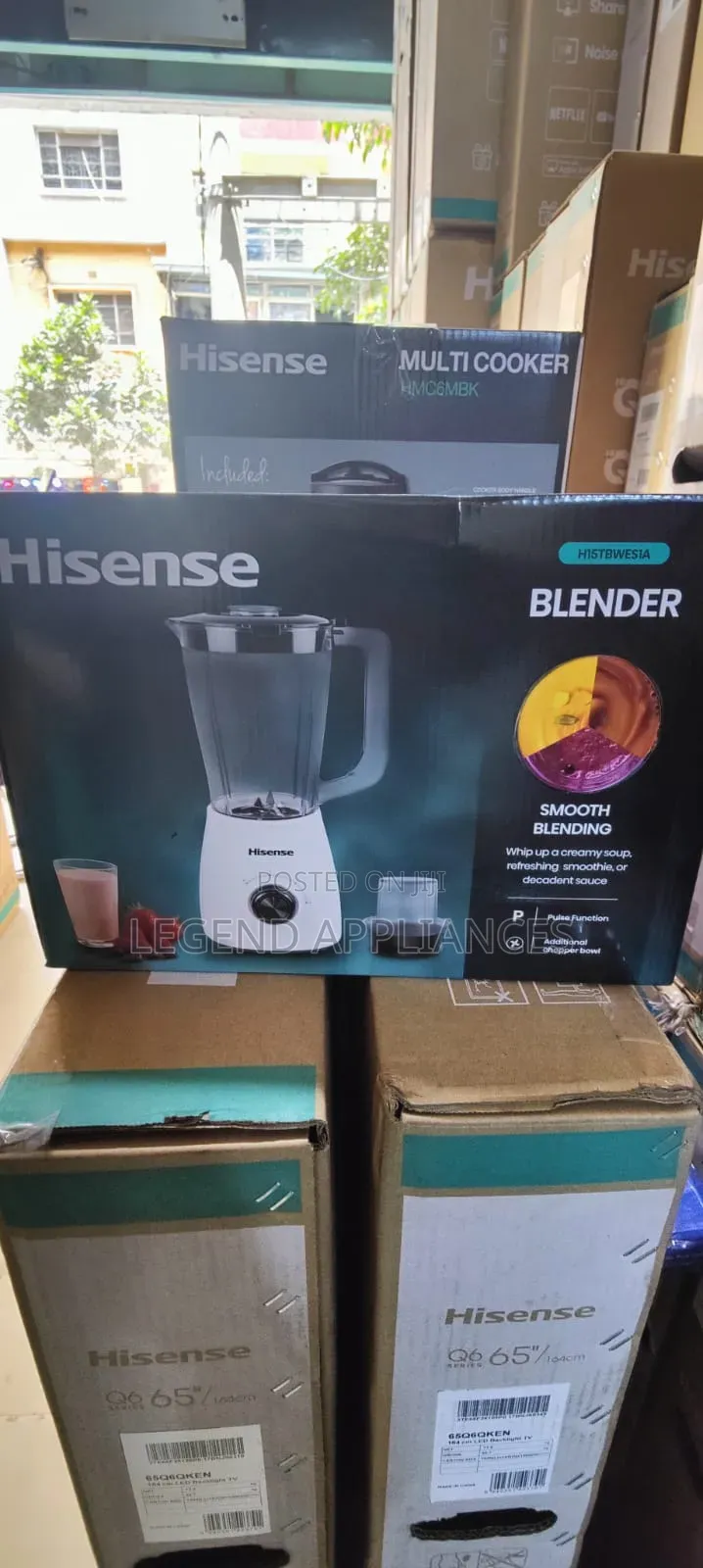 Hisense 1.5L, 2 in 1, 500 Watts Blender With Grinder