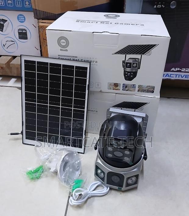 4G Solar PTZ CCTV Camera With Dual Lens V380 Pro Security System