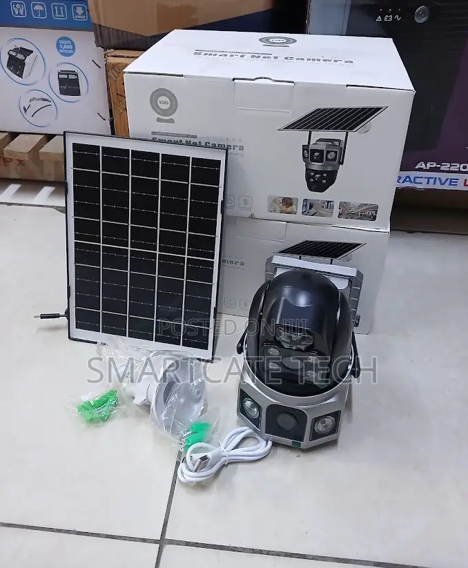 4G Dual Lens Solar Powered PTZ Security Camera V380 Pro