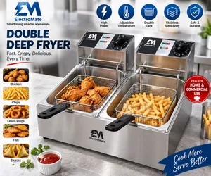 ElectroMate 12L Double Electric Deep Fryer