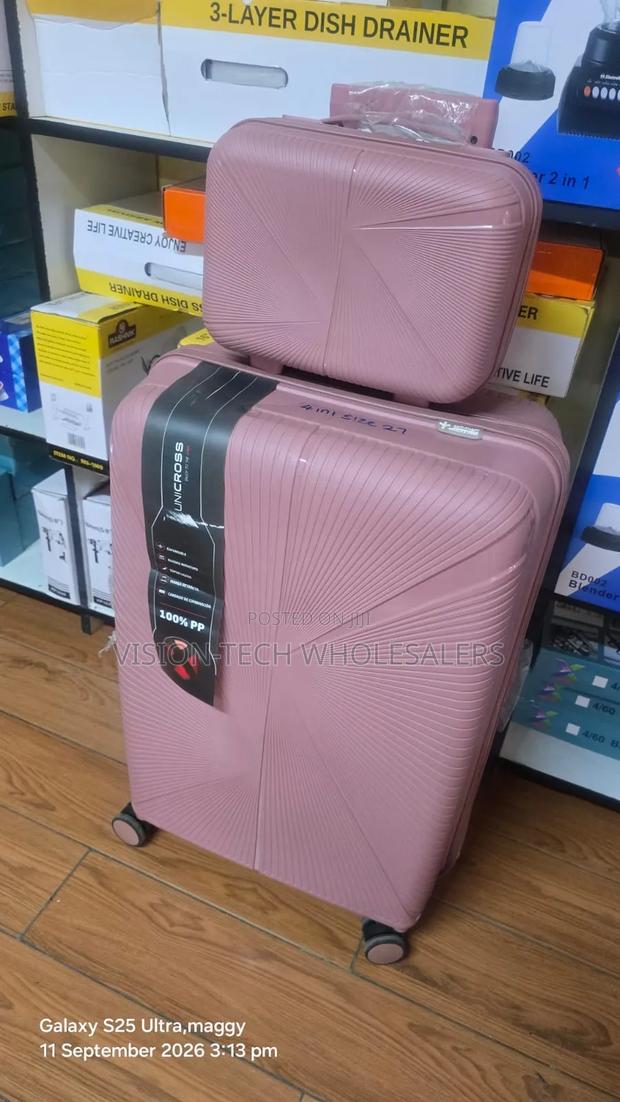 2 in 1 Rubber Laxurious Suitcase Travel Bag