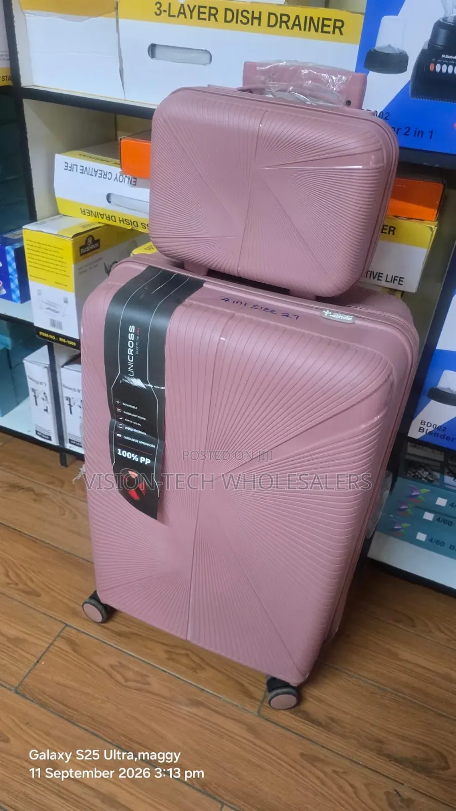 2 in 1 Rubber Laxurious Suitcase Travel Bag