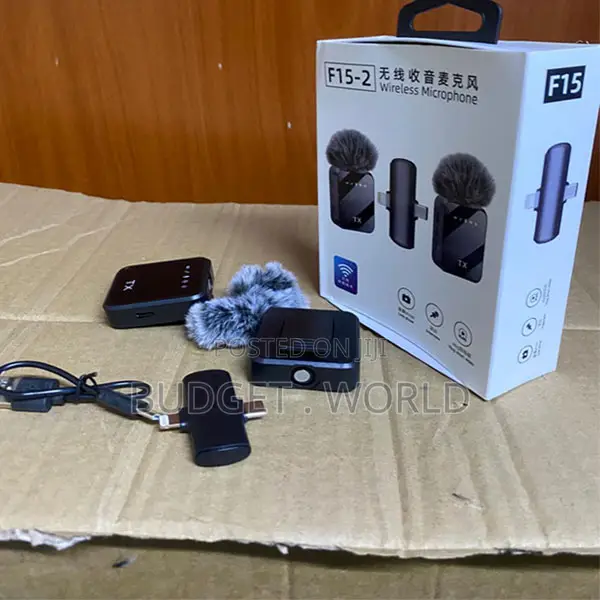 Plug and Play F15-2 Wireless Microphone Professional High Fidelity