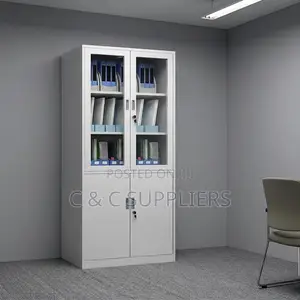 2-Door Lockable Storage Cabinet