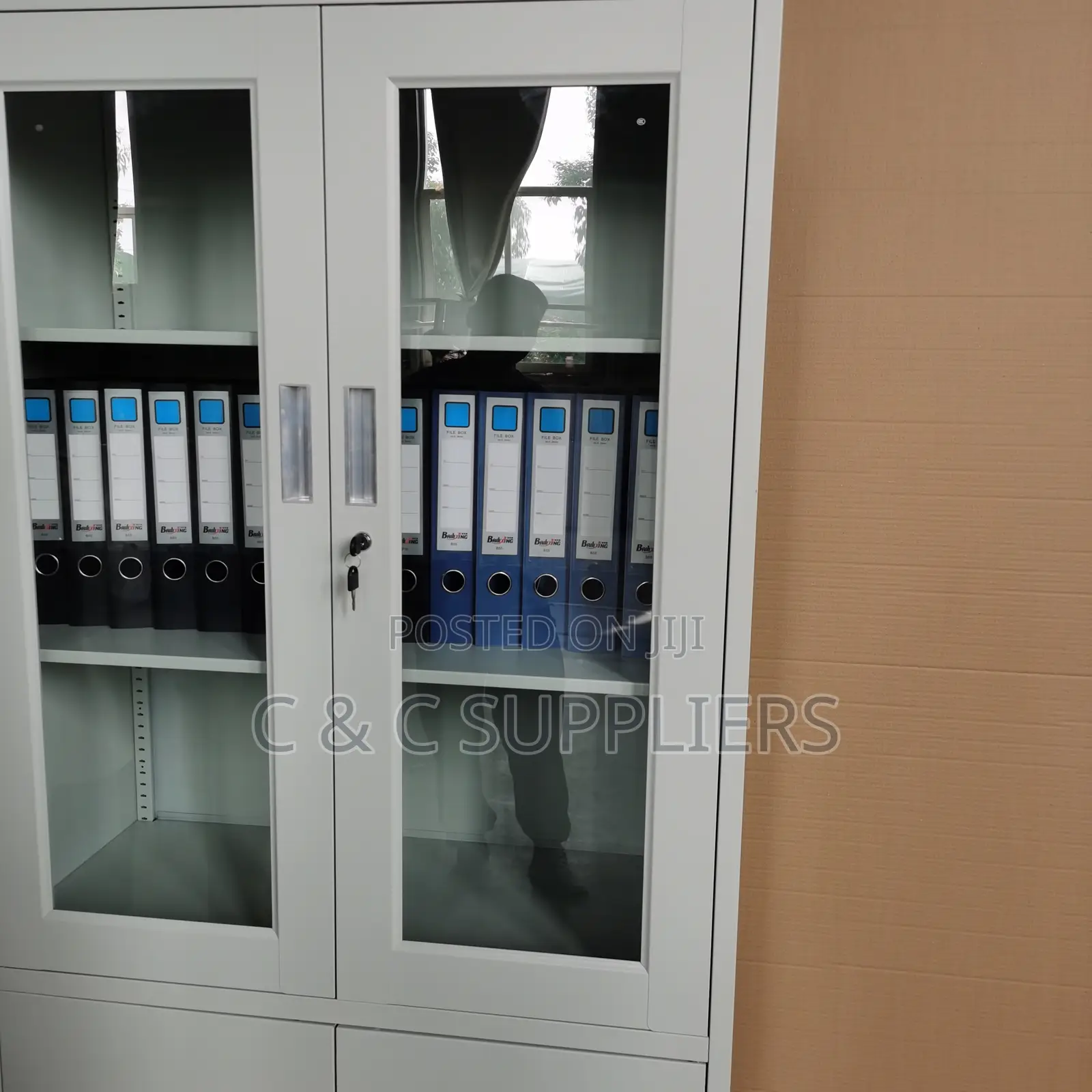 2-Door Lockable Storage Cabinet