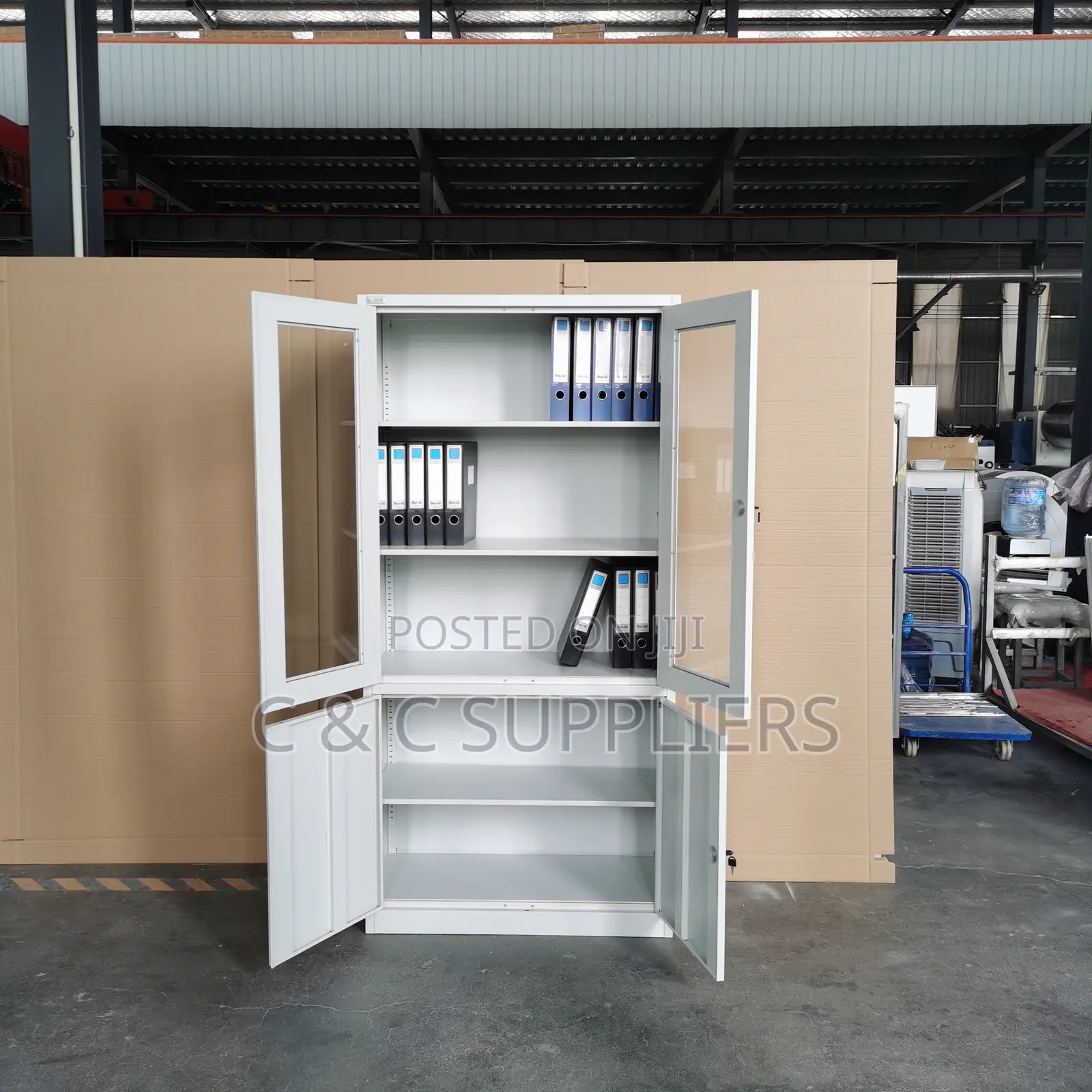2-Door Lockable Storage Cabinet