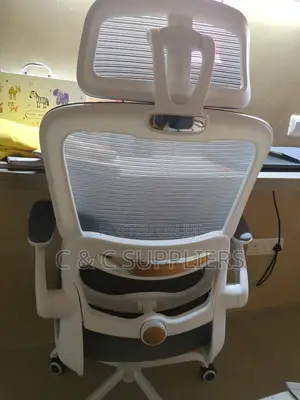 White Mesh Secretary Chair.