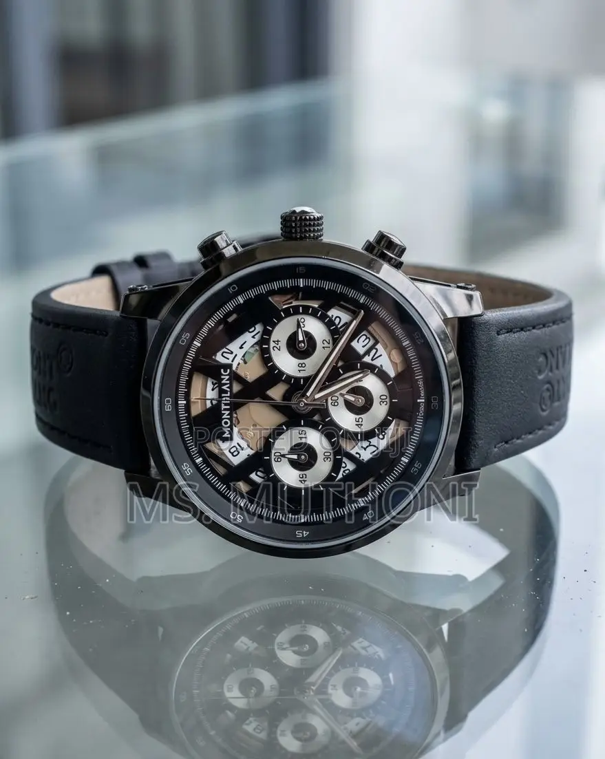 All Black  Montblanc TimeWalker Chronograph.