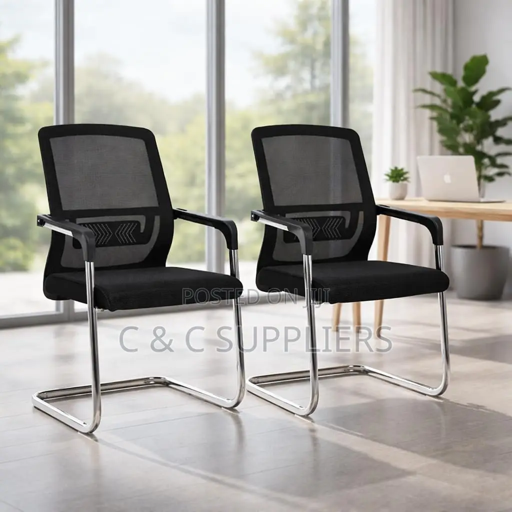 Non Adjustable Mesh Visitor's Chair.