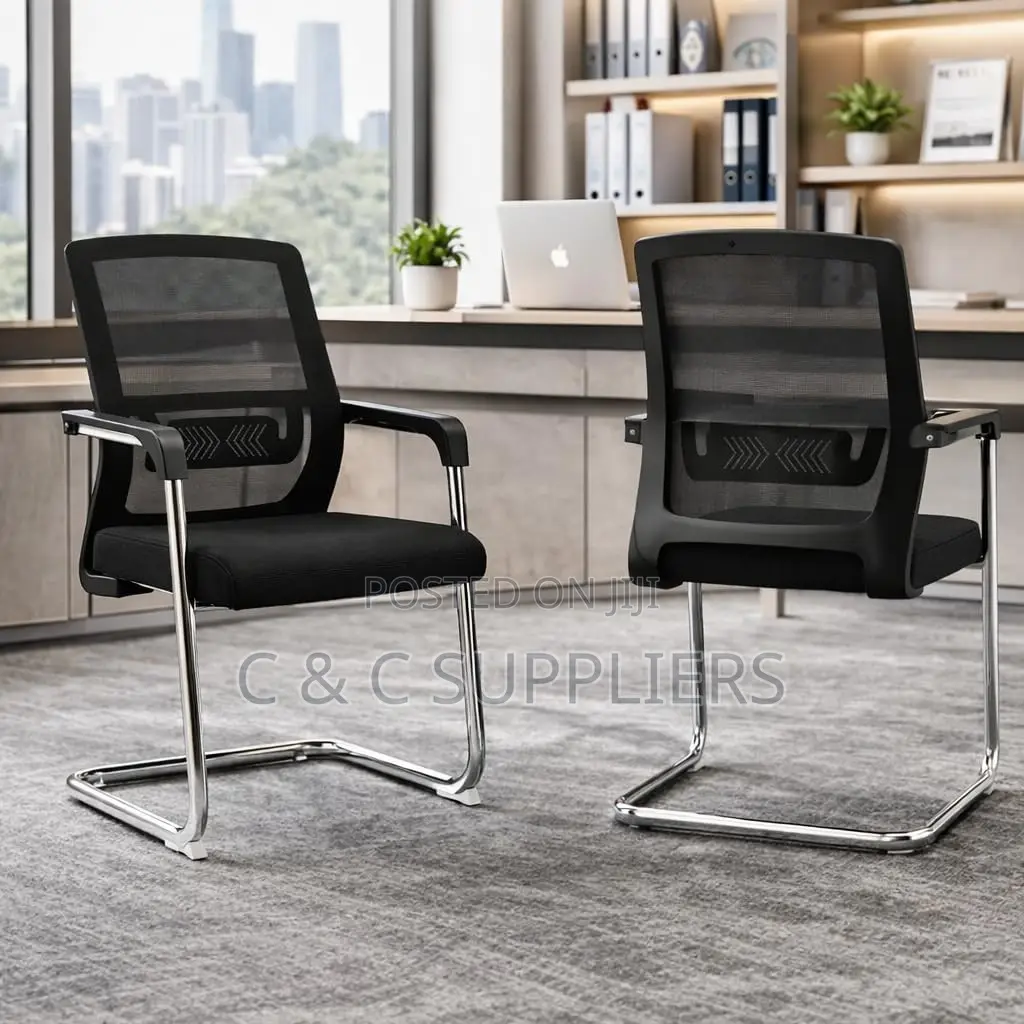 Non Adjustable Mesh Visitor's Chair.