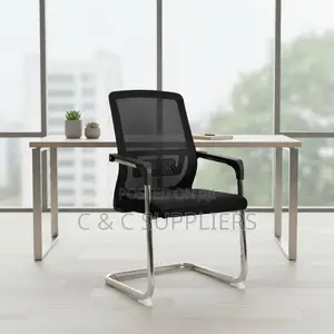 Non Adjustable Mesh Visitor's Chair.