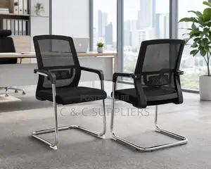 Non Adjustable Mesh Visitor's Chair.