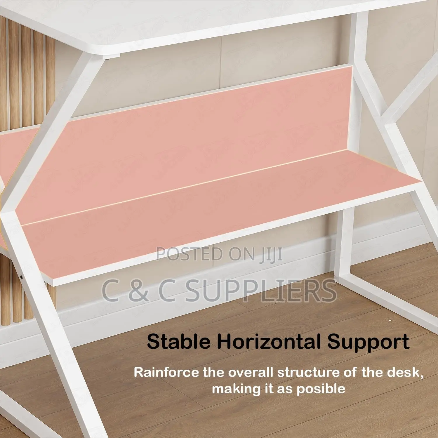 Study Desk With Built-in Bookshelf
