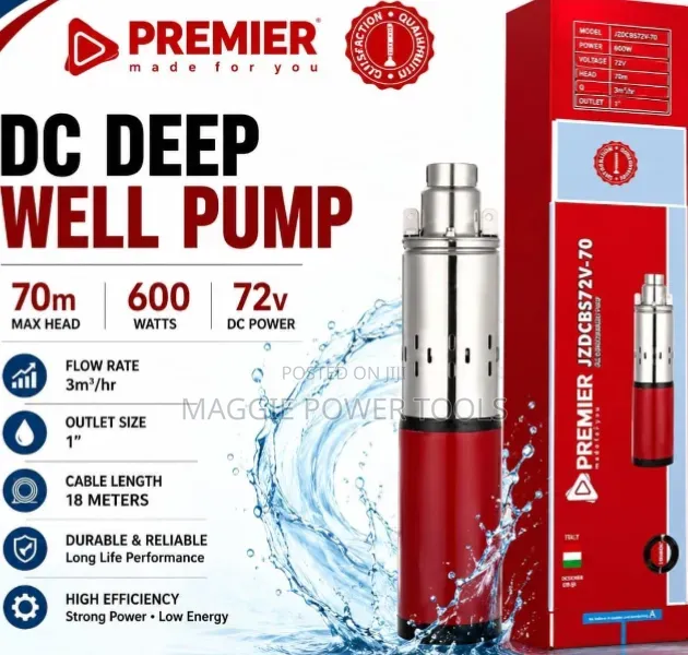 Heavy Duty Premier DC Deep Well Pump/Premier 70m/600w/72v Solar Pump
