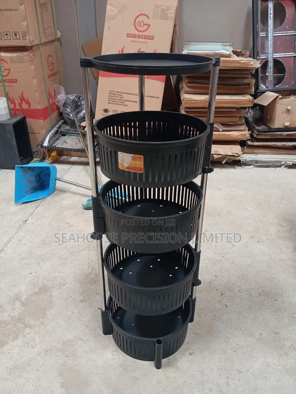4-Tier Kitchen Rack Trolley – Multi-Purpose Storage Organizer