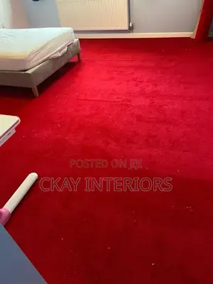 Dark Red and Light Red 10mm Thick Wall to Wall Carpets