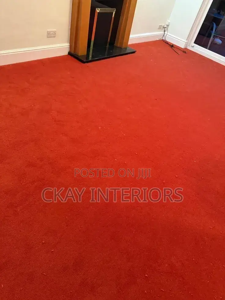 Dark Red and Light Red 10mm Thick Wall to Wall Carpets