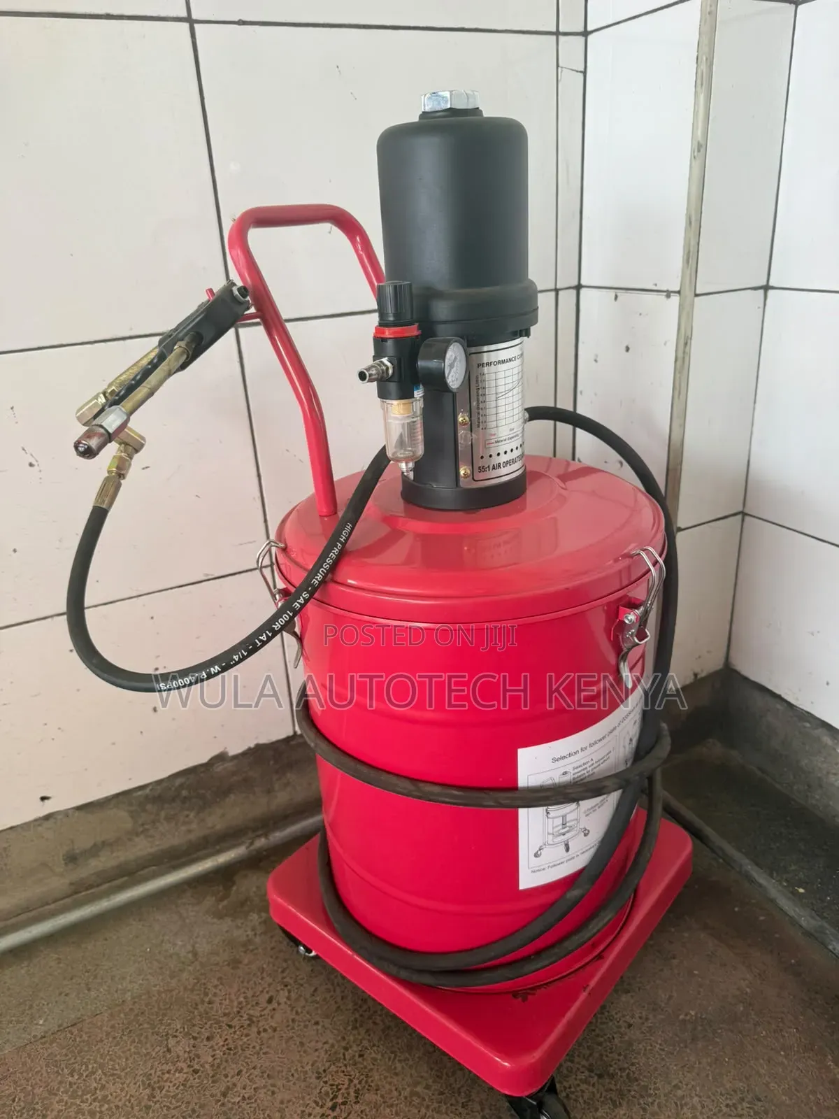 Portable Trolley Design With Wheels Vehicle Grease Machine Sunshine