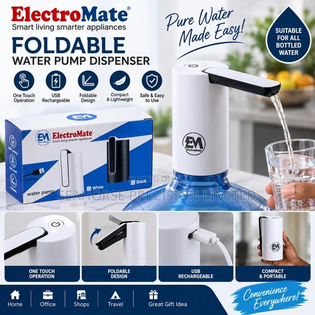 ElectroMate Foldable Water Pump Dispenser