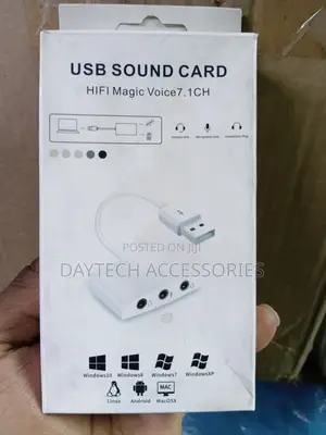3 Ports External 7.1 Channel 3D Sound Card for Laptop Audio Sound Card
