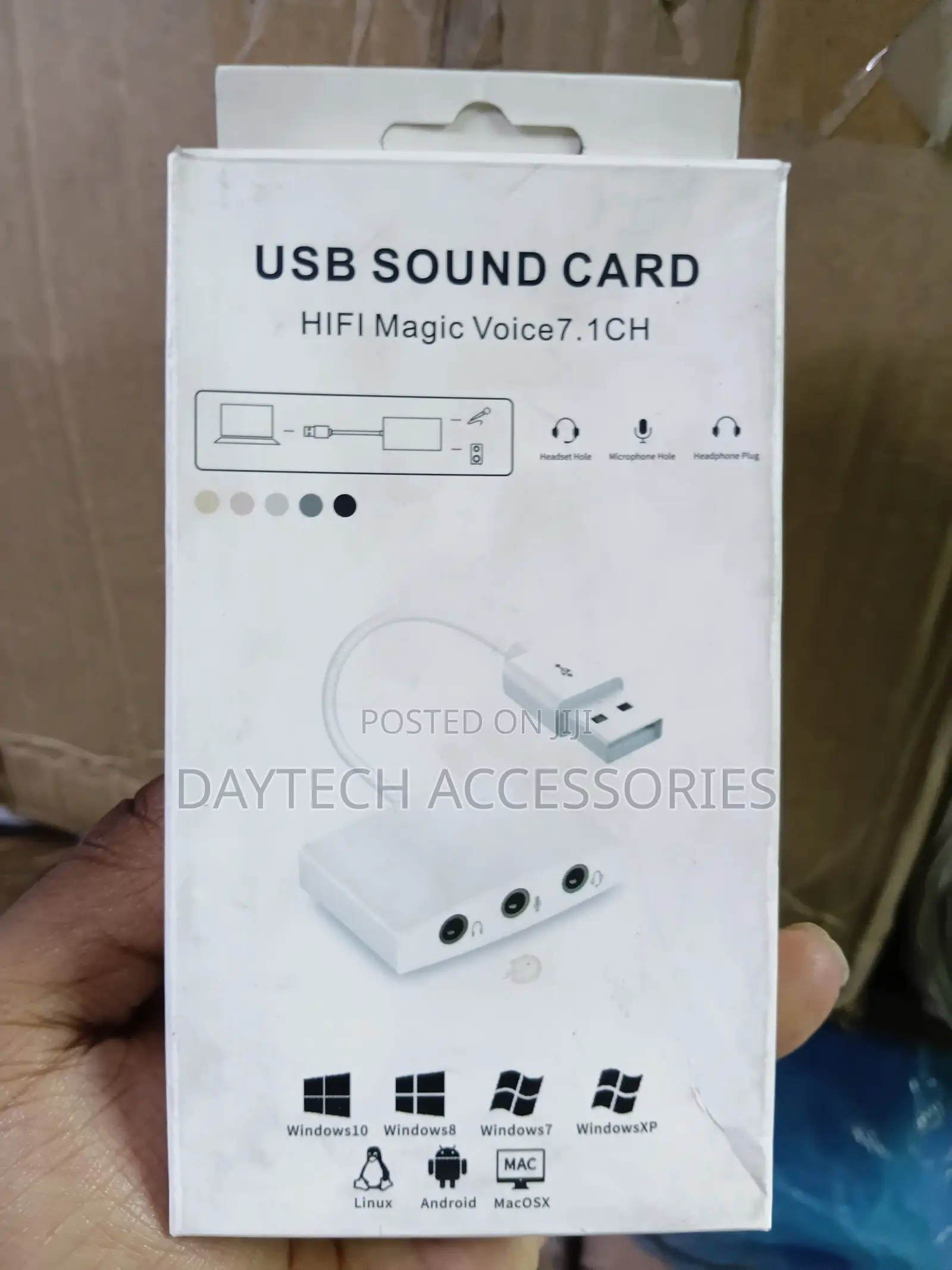 3 Ports External 7.1 Channel 3D Sound Card for Laptop Audio Sound Card