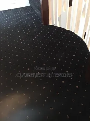 Printed Navy Blue Presidential Indoor Wall to Wall Carpets