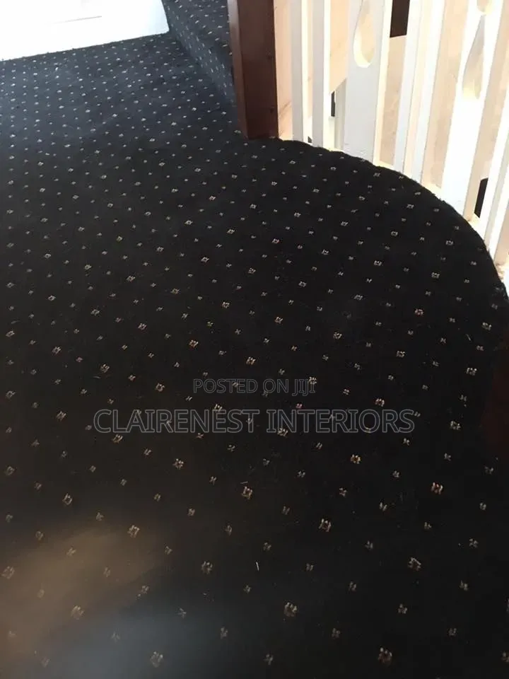 Printed Navy Blue Presidential Indoor Wall to Wall Carpets