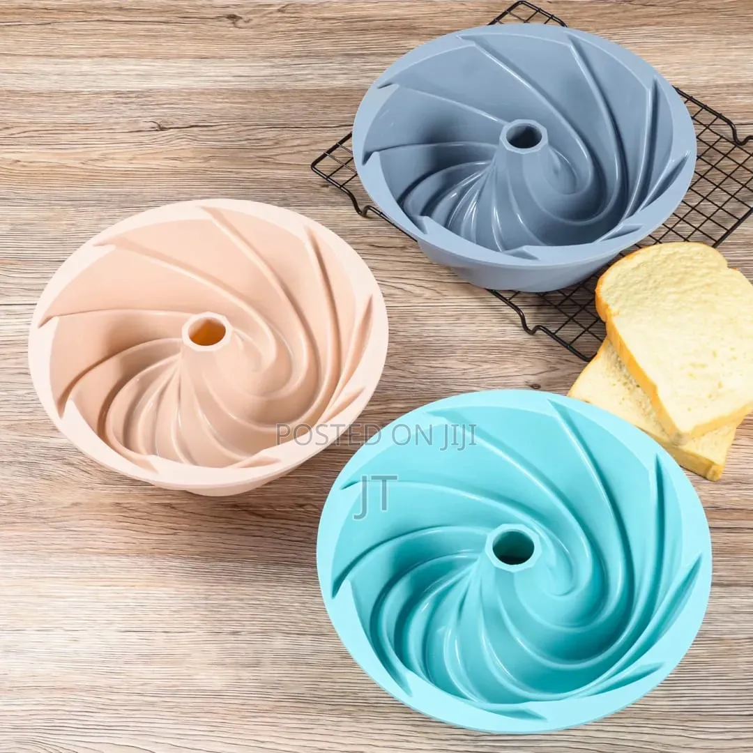 3D Spiral Shape Silicon Baking Cake Tin
