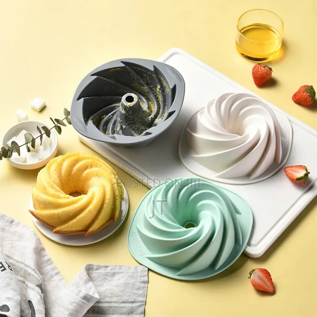 3D Spiral Shape Silicon Baking Cake Tin