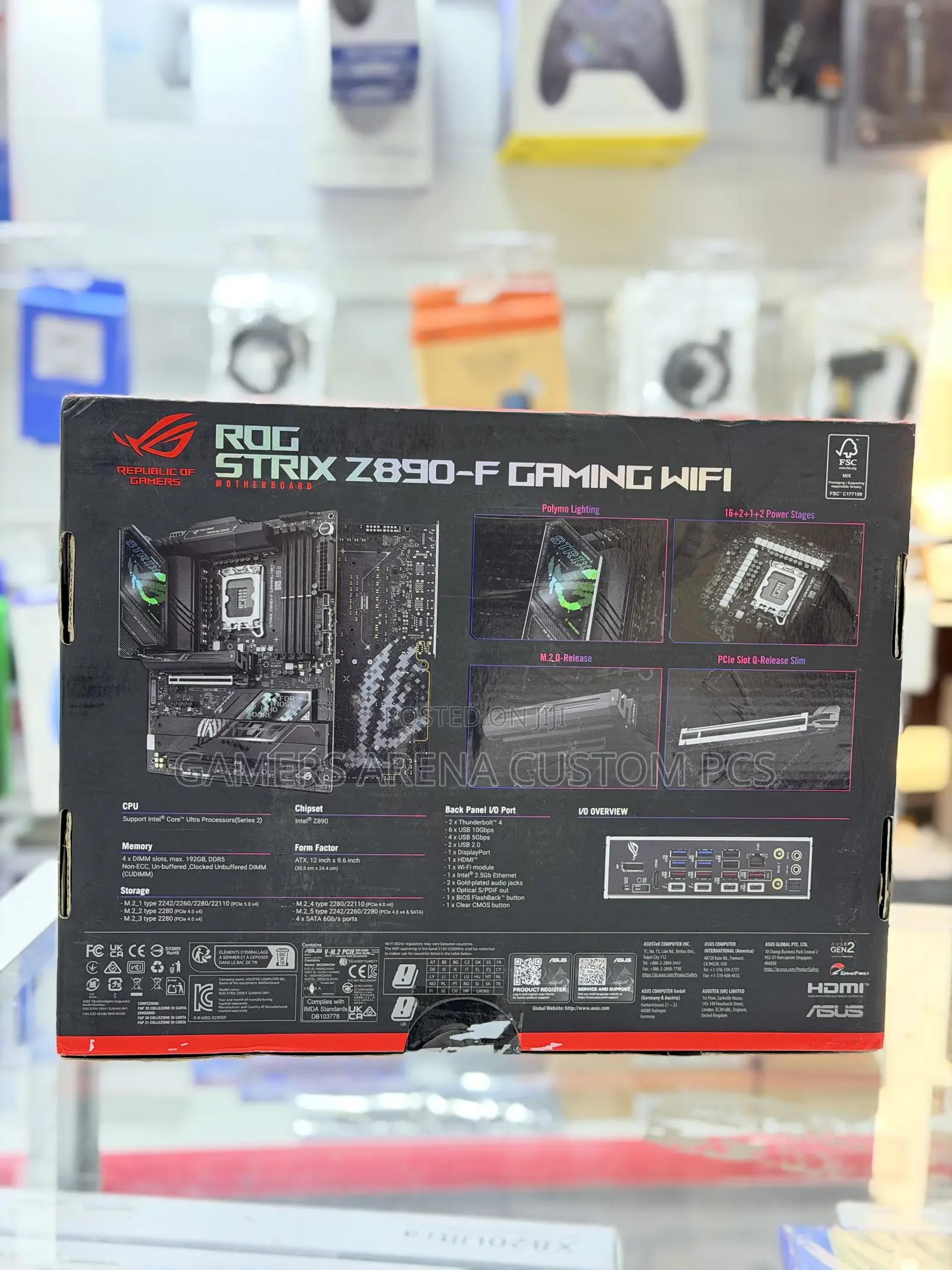 ASUS ROG Strix Z890-F Gaming WiFi 7 LGA1851 ATX Gaming Motherboard