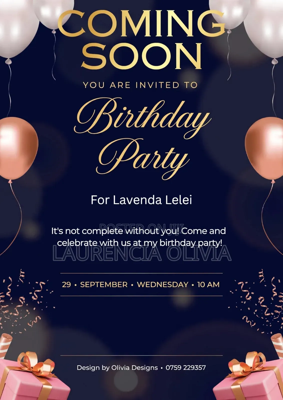 Professional Poster Design-Birthday,wedding,church and Business