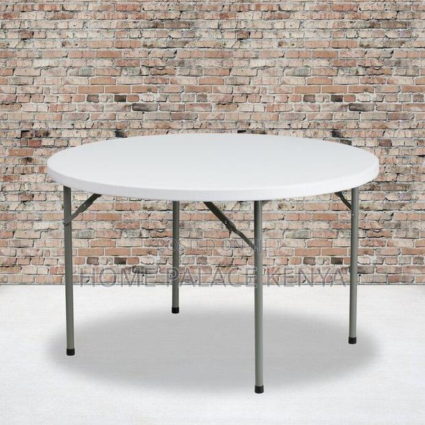 Foldable Table; Space Saving Foldable Plastic Table for Dining Areas