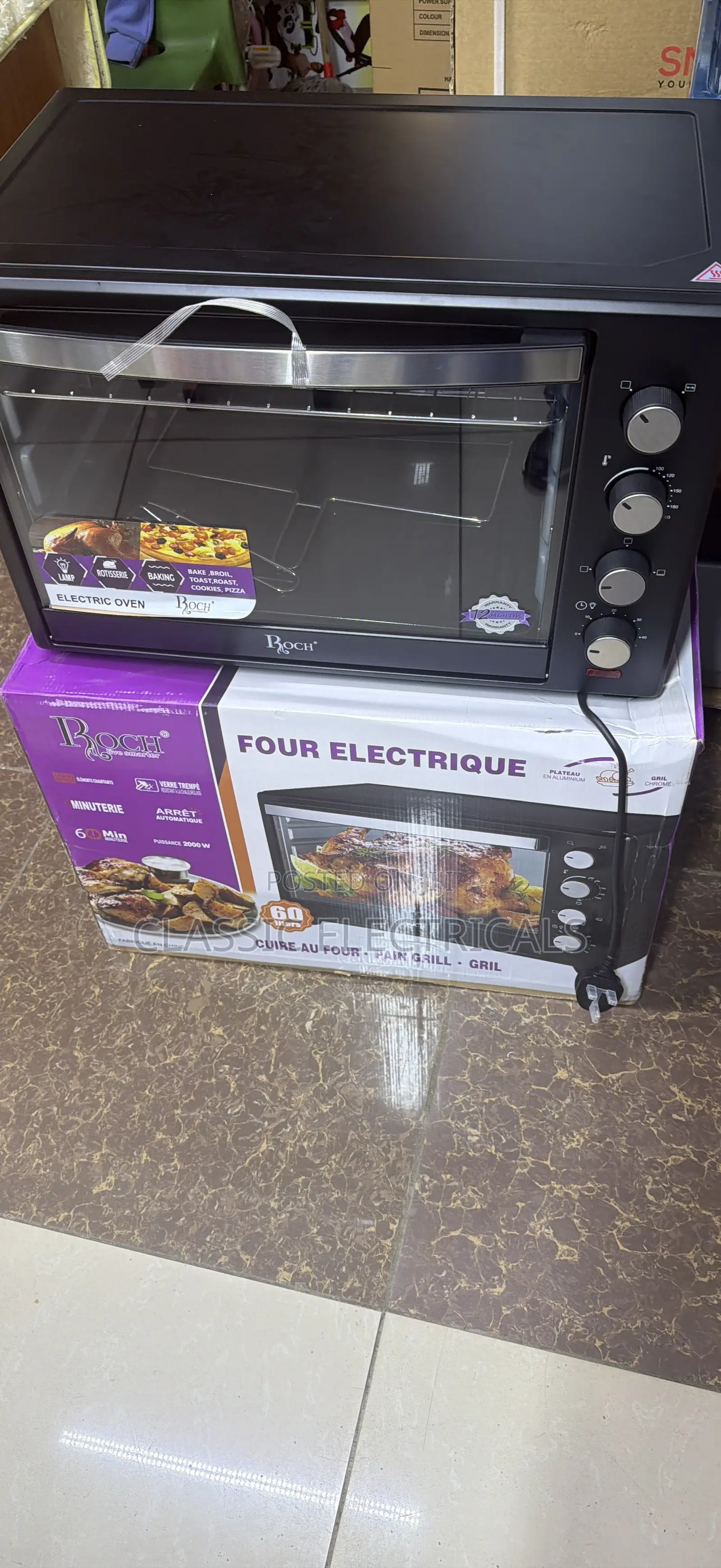 60litres Electric Oven With a Rotisserie,grill and Baking Tray