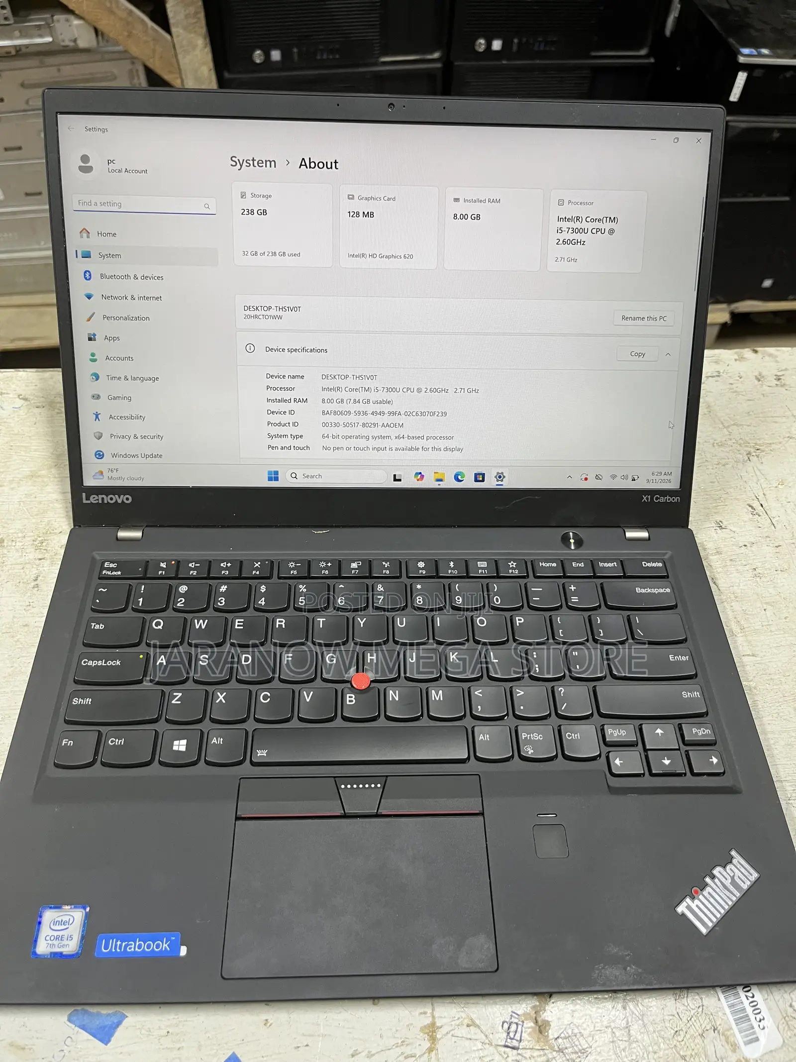 Laptop Lenovo ThinkPad X1 Carbon 8GB Intel Core i5 SSD 256GB