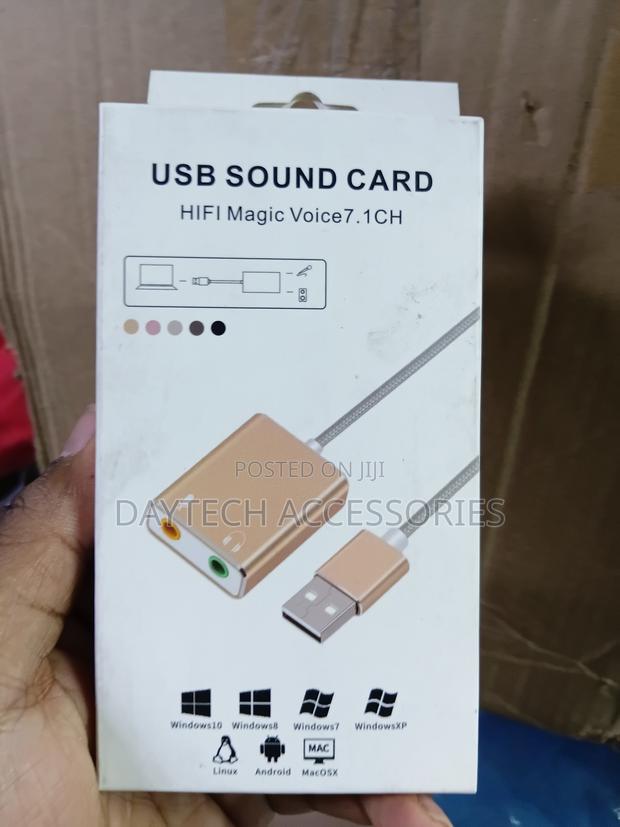 HiFi Magic Voice 7.1 USB 2.0 Sound Card 2CH ( Gold )