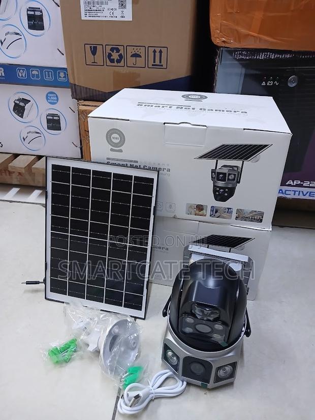 V380 Pro 4G Solar CCTV PTZ Camera With Dual Lens Surveillance