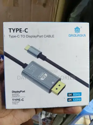 Type-C to DisplayPort Cable Supporting Up to at 60Hz and at 120Hz